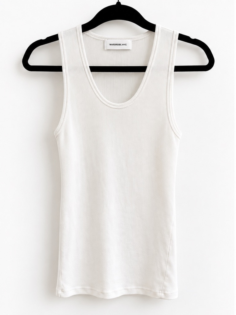 WARDROBE.NYC White Ribbed Tank Top – Size Large without tag